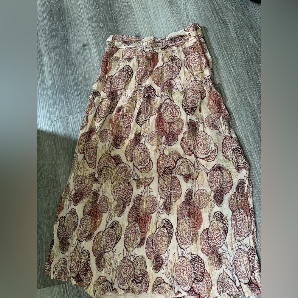 ba&sh Red Brown Embellished Maxi Skirt